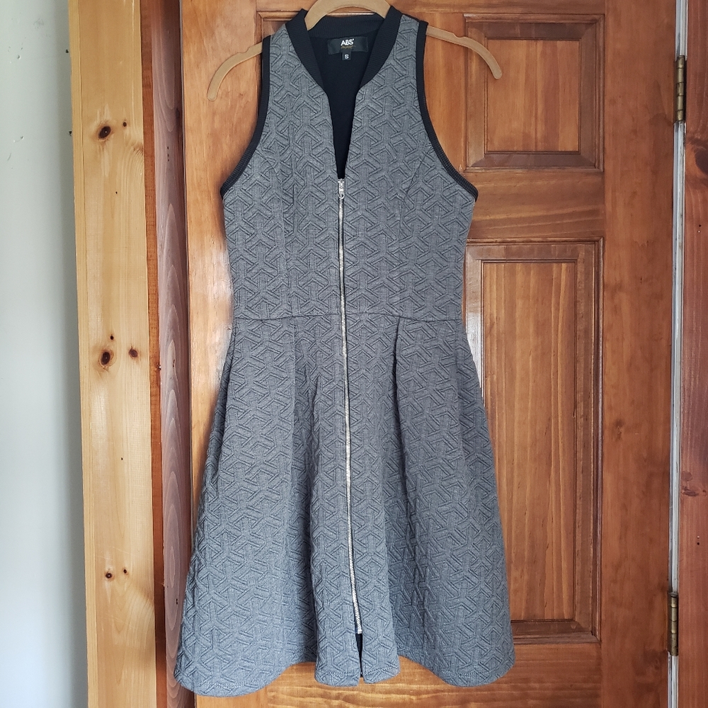 ABS gray and black zipper dress